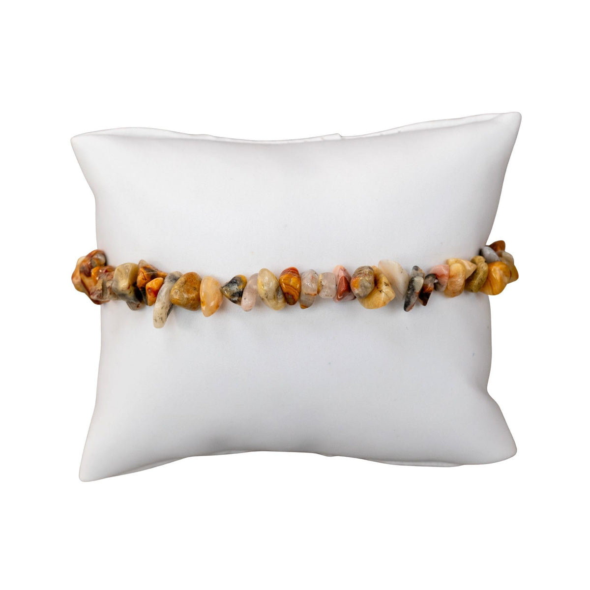 Natural Gemstone Bracelets, Chakra Crystal Healing Chip Stretch Bracelets, Gemstone Polished Irregular Crystals, Crystal Irregular Chips Beads Stretch Bracelets (Crazy Lace Agate)