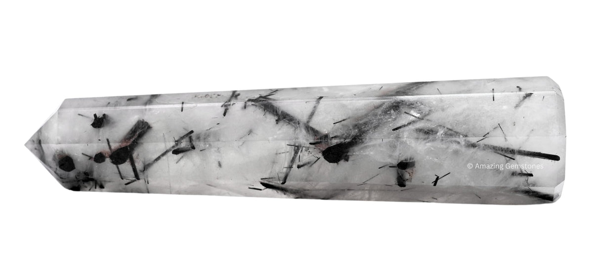 Amazing Gemstone Black Rutilated Quartz Crystal Towers ~ Natural Healing Crystal Point Obelisk for Reiki Healing & Crystal Grid (3" to 4" INCH)