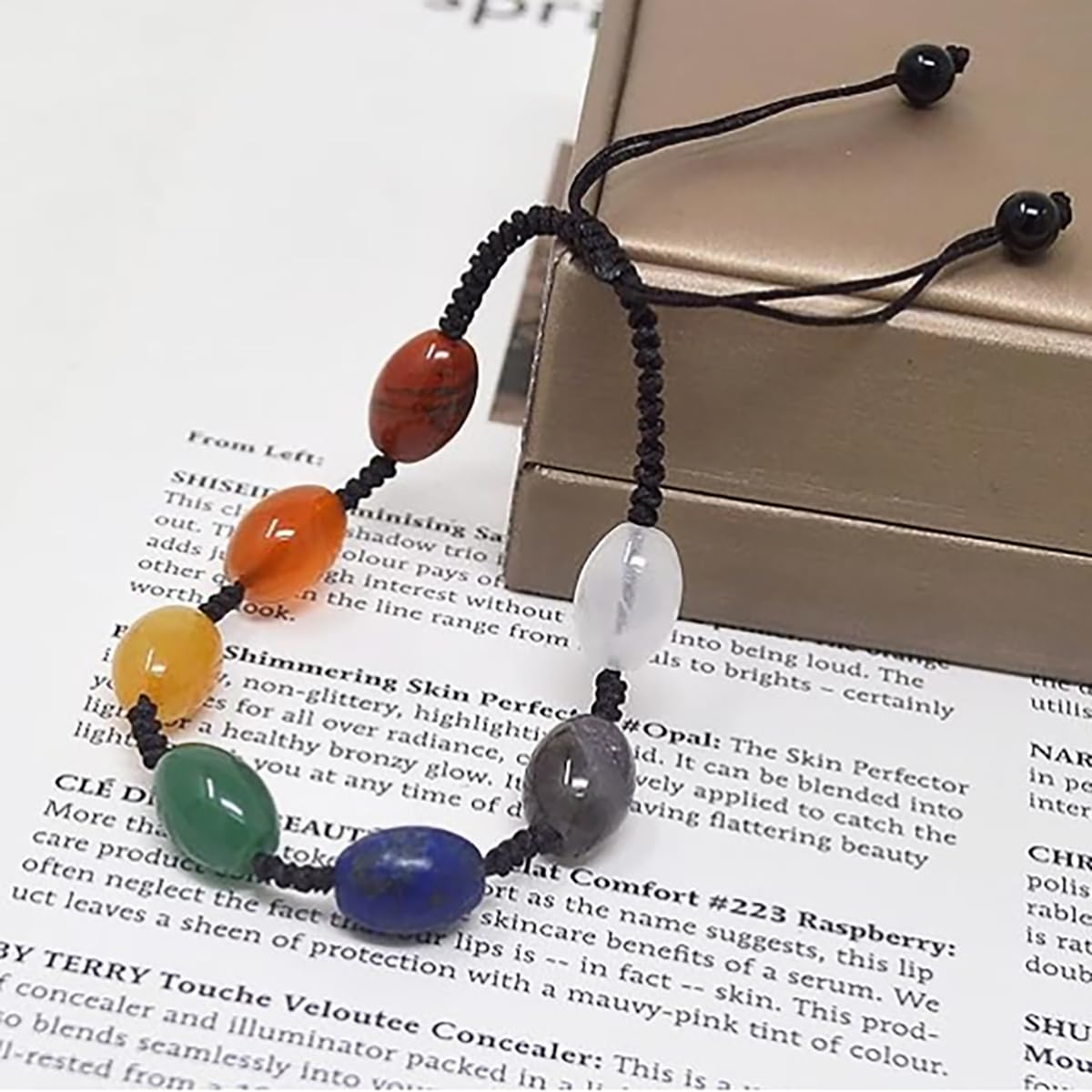 XJYWSH 7 Chakra Crystals,Gems Beaded Ankle Bracelets for Women Spiritual Energy Meditation Yoga Healing Crystal Bracelet Mom's Gifts
