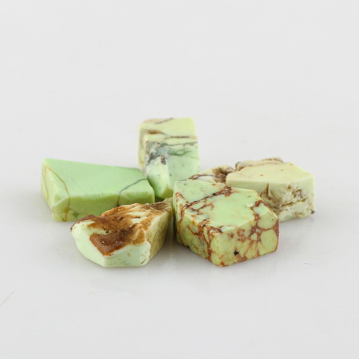 CRYSTALINES 5pcs Wholesale Natural Raw Lemon Chrysoprase Gemstone, Untreated Rough Stones, Bulk Loose Supplies, DIY Jewelry Making, Chakra Healing Crystals, Wire Wrapping, Gem Collection