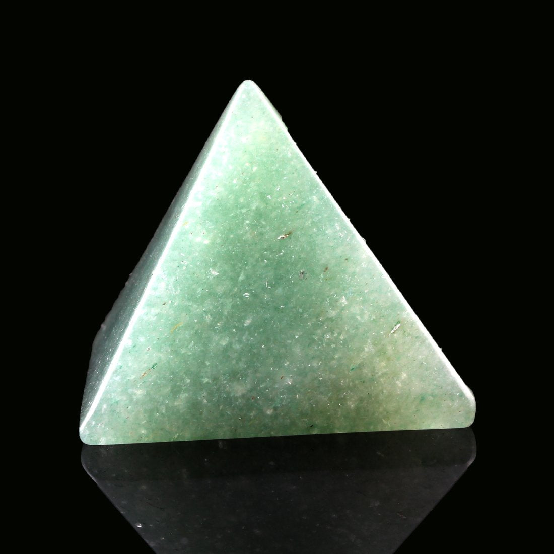 YWG Stone Green aventurine 1.5inch Natural Pyramid Carved Chakra Healing Crystal Reiki Stone Top Quality Gemstone Radiation Deflection Home Decor Gift Decoration Crafts (Green aventurine)