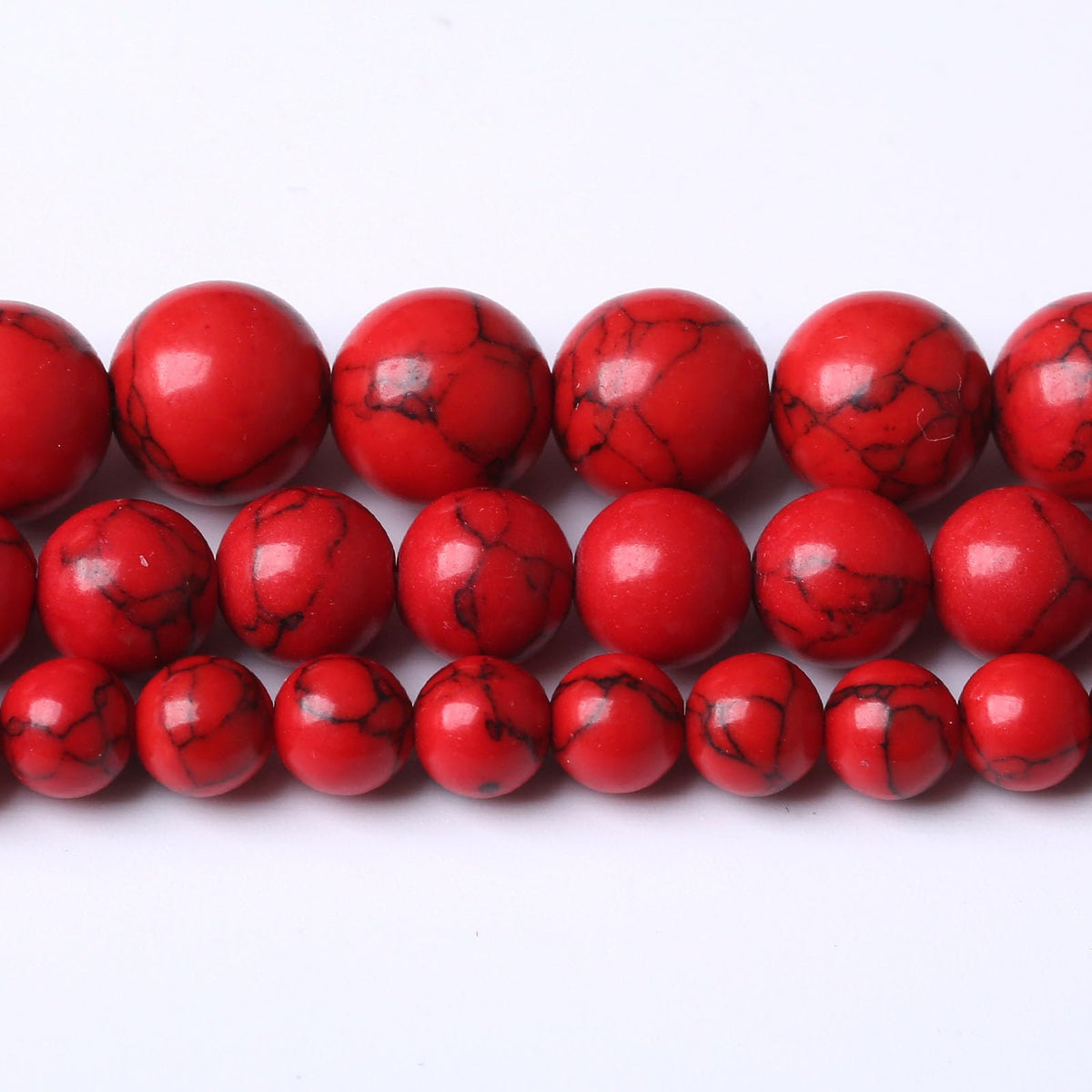 90PCS 4MM AAA Red Howlite Turquoises Stone Beads Natural Gemstone Bead Crystal Healing Energy Jewelry Making DIY 15 inches