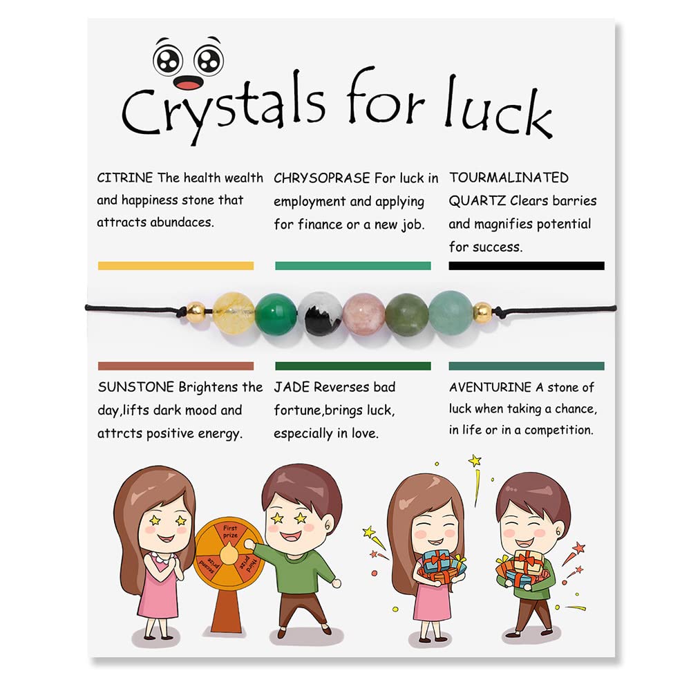 Fuqimanman2020 6mm Spiritual Crystal 7 Chakra Stretch Bracelet Natural Stone Healing with Meaning Cards Quartz Amethyst Reiki Beaded for Women Men for Anxiety Relief Jewelry-Study Aids