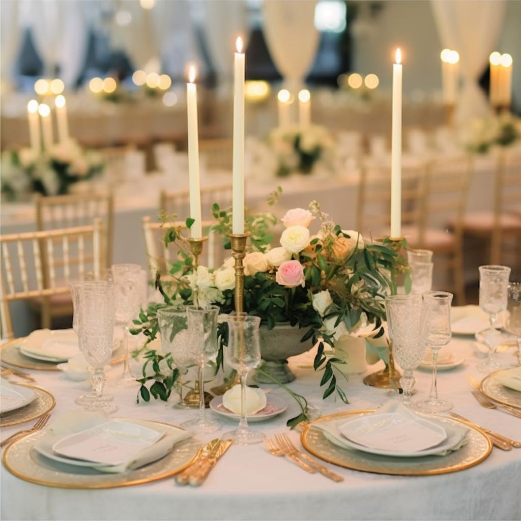 Jaoruizer 100Pcs Flameless Taper Candles Bulk,11in Battery Operated LED Taper Candles ing Electric Fake Candlesticks for Wedding Christmas Party, (Batteries Not Included)