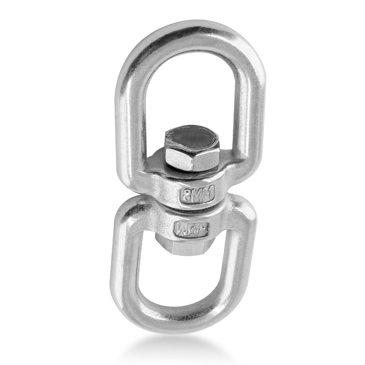 Bonsicoky Heavy Duty M8 304 Stainless Steel Swing Swivel, 360 Degree Rotational Device Hanging Accessory for Web Tree Swing, Hammock Chair, Aerial Yoga, Climbing Rope, Hold Up to 1200LB