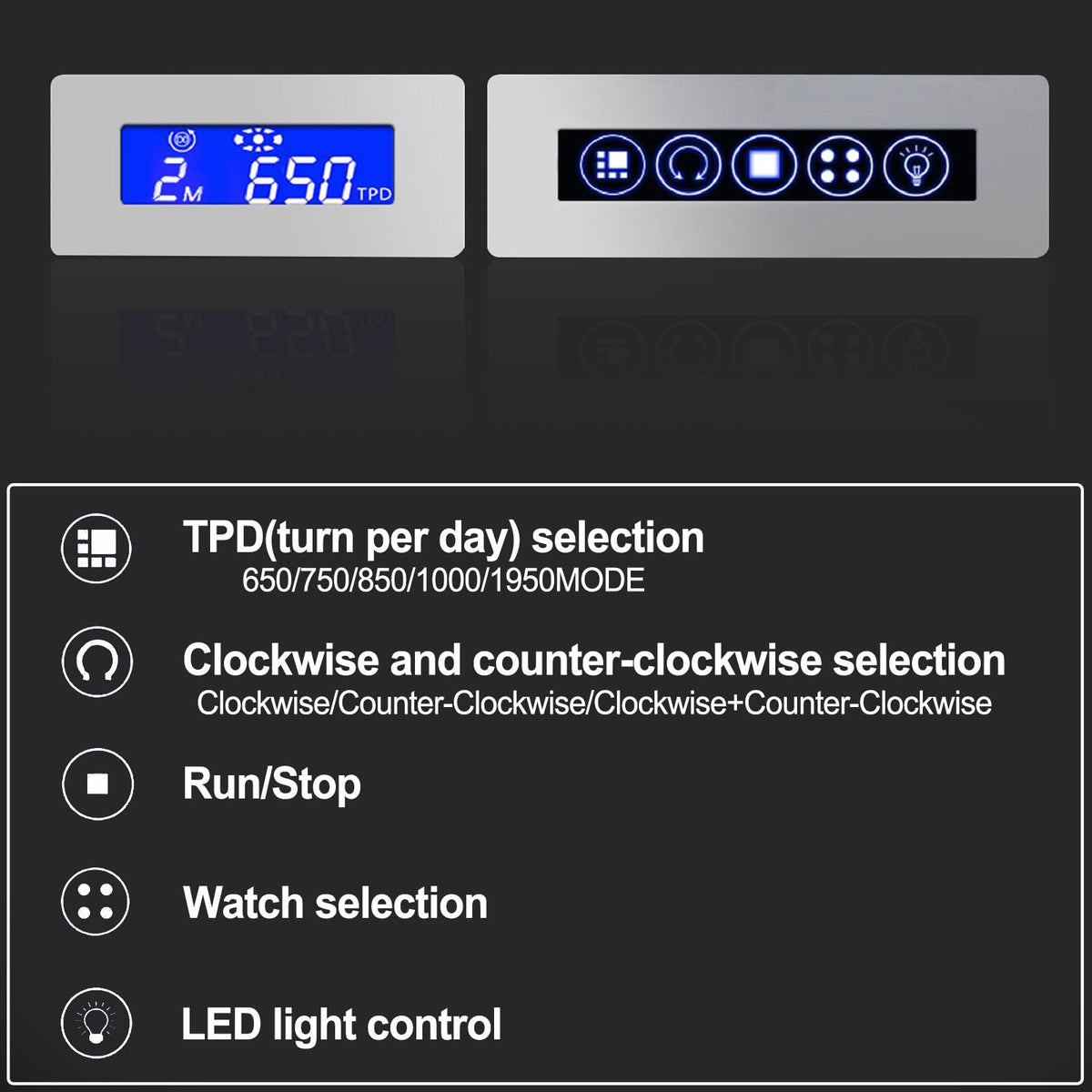 LELTNSOU Watch Winder for 12 Winding Spaces Automatic Watches, Ultra-Quiet Japanese Motors, Built-in LED Illumination and LCD Touchscreen Control