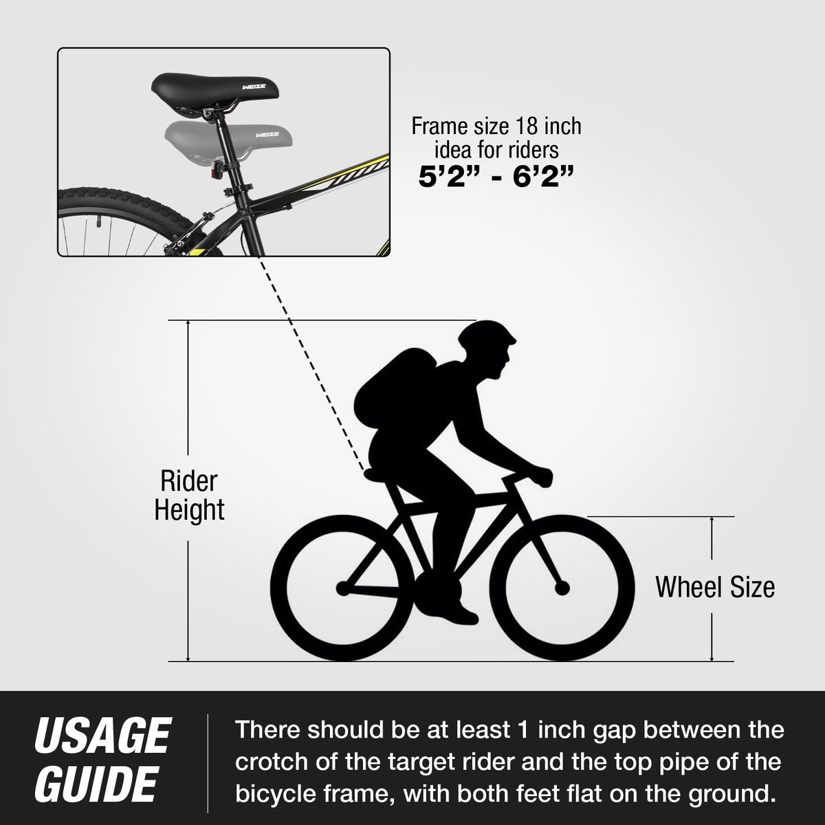 WEIZE Hardtail Mountain Bike, 29 Inch Wheels Outdoor Cycling Bike, 21-Speed Trigger Shifter, Aluminum Frame for Men and Women, Comfort Saddle, MTB Bicycle with Suspension Fork, Black