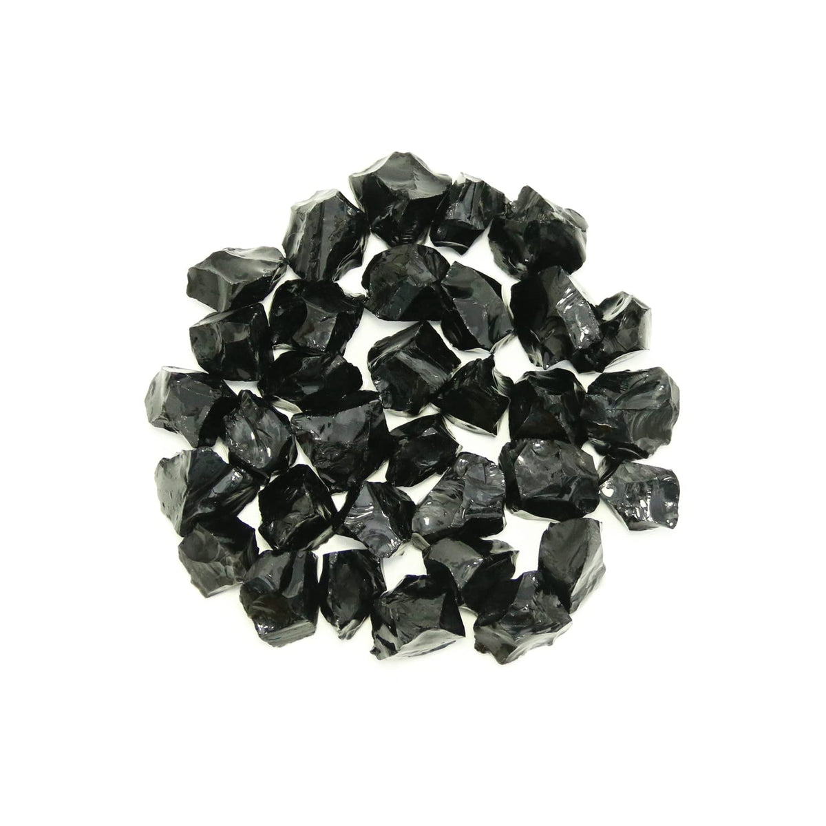 Black Obsidian Stones Crystal Bulk, Raw White Quartz Crystal Stones for Wicca, Reiki, and Energy Healing Crystals, Witchcraft Supplies, Rocks for Tumbling, Calcite Crystal, Hypnotic Gems(1 Lb)