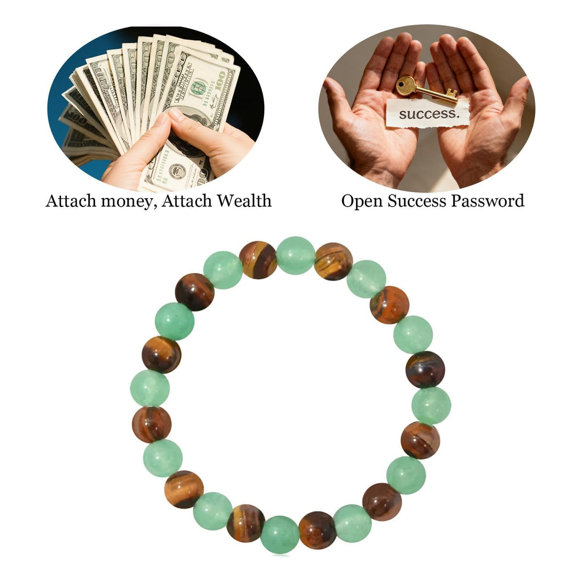 72ore Crystal Money Bracelets Wealth for Women Jade Bracelet Feng Shui Luck Protection Spiritual Birthday Gifts for Women Friends