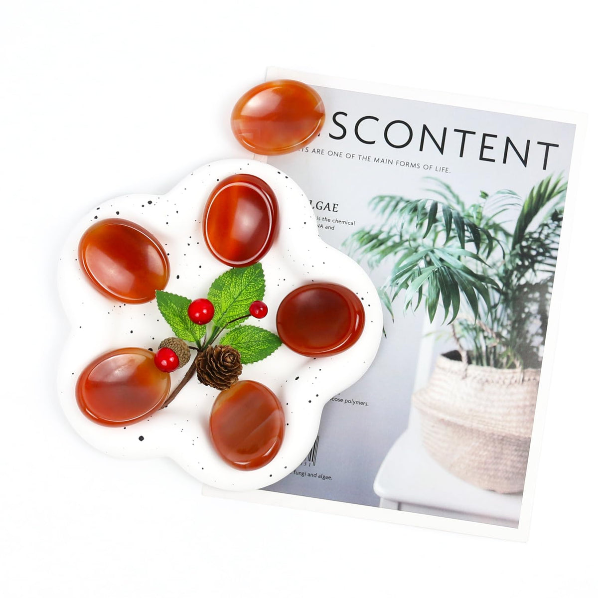 Namzi Carnelian Crystal Rock Worry Stones for Kids, Oval Palm Stone, Thumb Stone, Crystals and Healing Stones Quartz Bulk for Wicca, Reiki, Healing Energy, Chakra Stones, Witchcraft Supplies(1PCS)