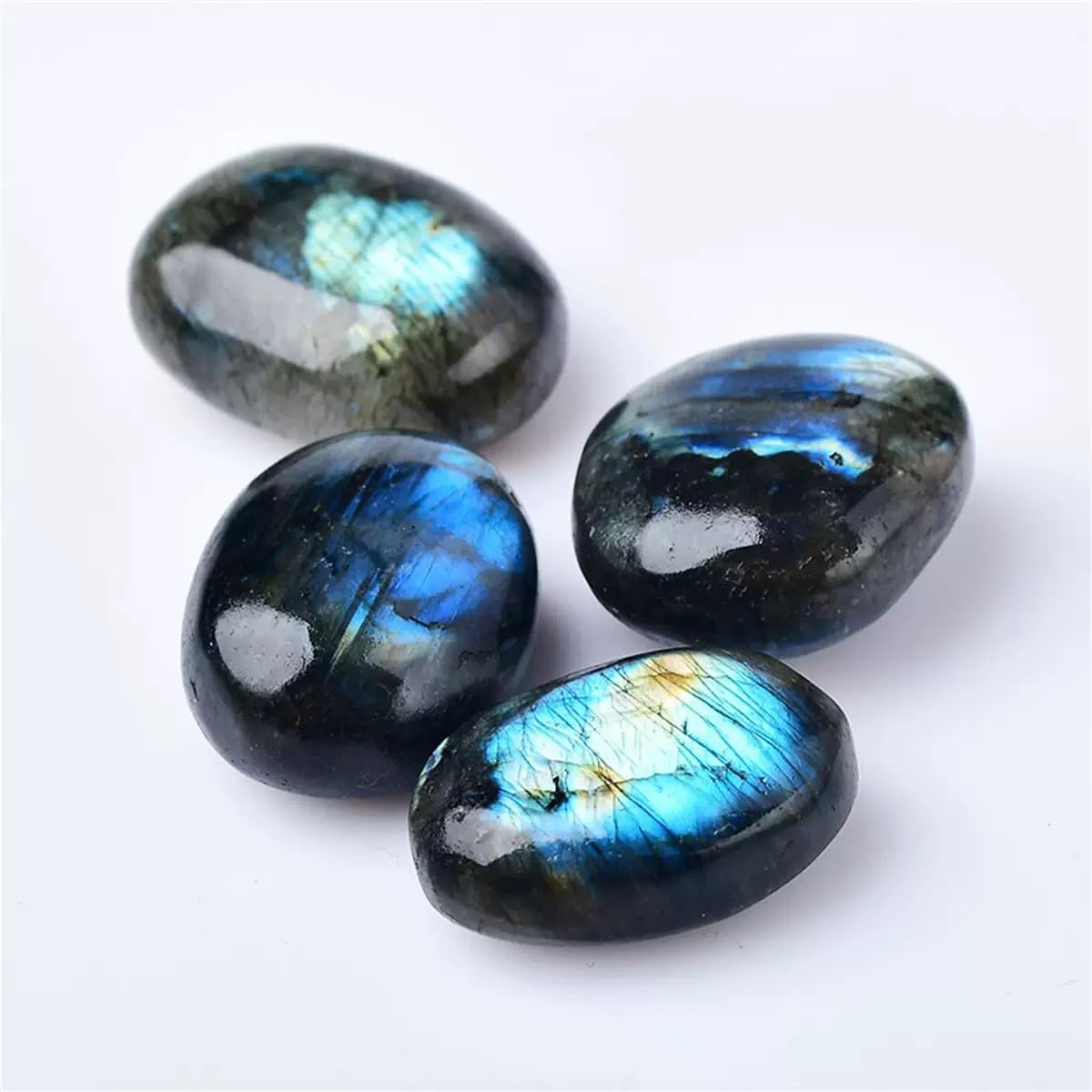 0.5 LB Natural Labradorite Tumbled Stones – Healing Crystals for Energy, Protection & Intuition – Polished Crystals for Reiki, Chakra Balancing, Meditation & Home Décor (10-20mm)