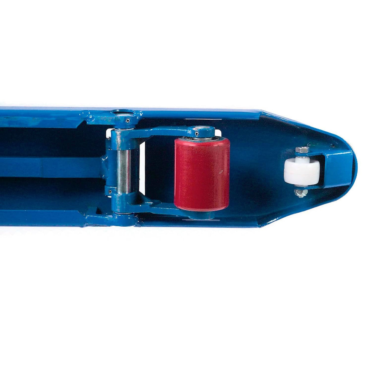 Global Industrial High Capacity Pallet Jack with 27" W x 42" L Forks, 6600 Lb. Capacity, Manual Duty Truck for Warehouse, Manufacturing and Retail, Blue Powder Coat Finish