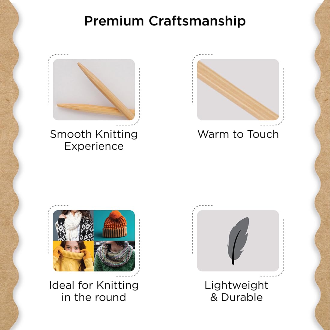 Knitter’s Pride Bamboo Luxe Fixed Circular Needles 16"" (40cm) – US Size 1 (2.25mm)