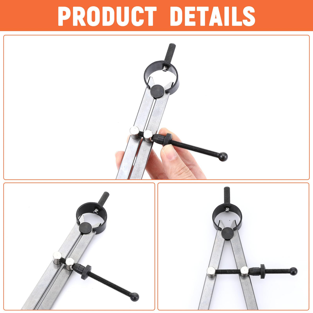 3 Pcs 8 Inch Long Spring Caliper Set, Carbon Steel Outside Divider Caliper Compass, Calipers Measuring Tool for Wood Turning Lathe Projects