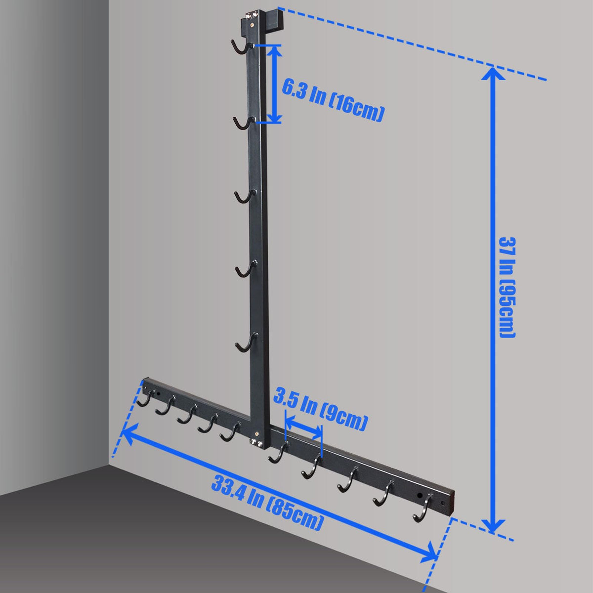 Gym Fitness LAT Pull Down Bar Storage Rack for Mag Grip - Heavy Duty A-Frame Stand for Pulldown Attachments (T-ZHIJIA)
