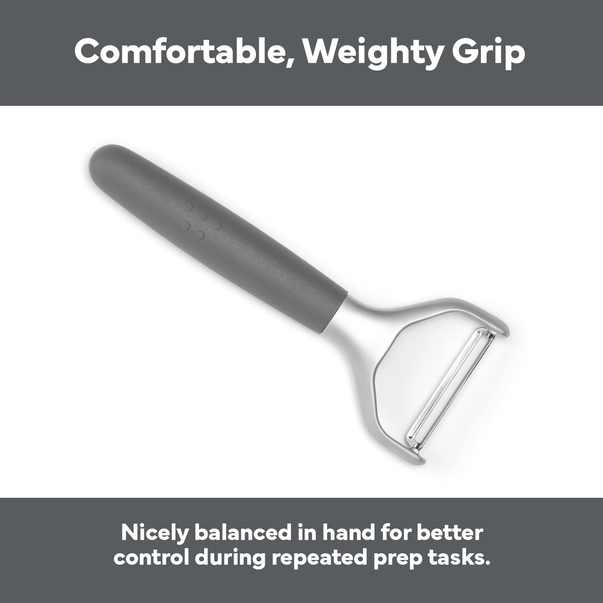 Misen Stainless Steel Vegetable Peeler - Dishwasher Safe Y Peeler - Easy to Use with Potatoes, Cabbage, Carrots, and More - Progessional Grade Kitchen Tool - Gray