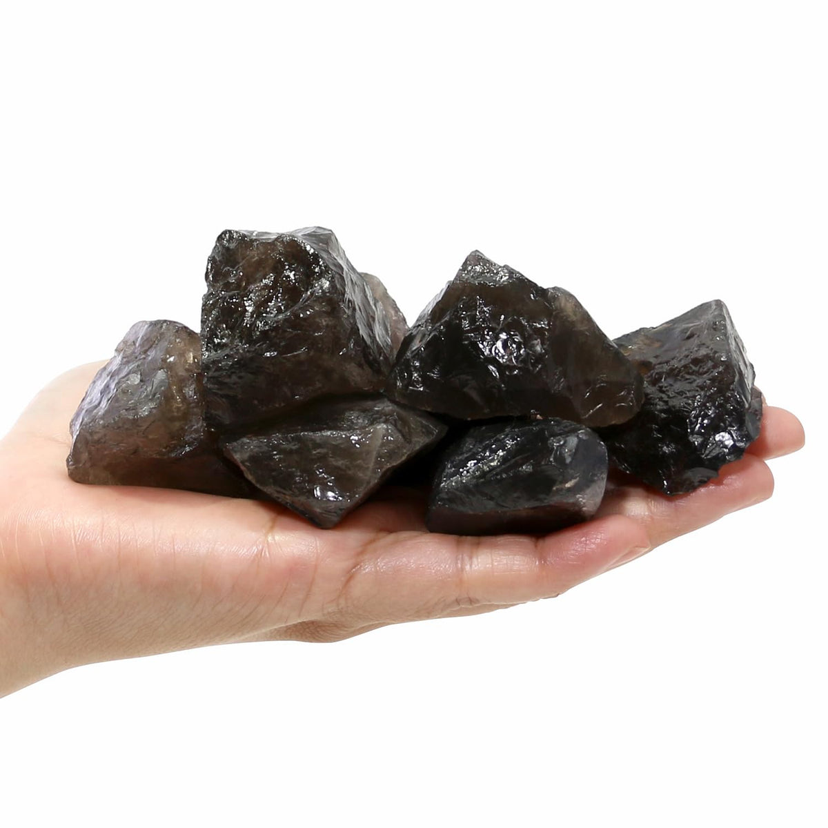 Smoky Quartz Crystals, Bulk Crystals, Crystals and Healing Stones, Rocks for Tumbling, Amathesis Crystal, Raw Crystals Bulk, Calcite Crystal for Decoration, Wicca, Reiki, Chakra and Energy(1LB)
