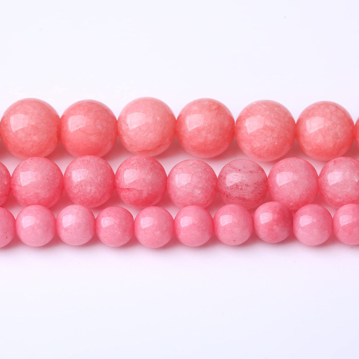 90PCS 4MM Pink Jade Stone Beads Natural Gemstone Bead Crystal Healing Energy Jewelry Making DIY 15 inches