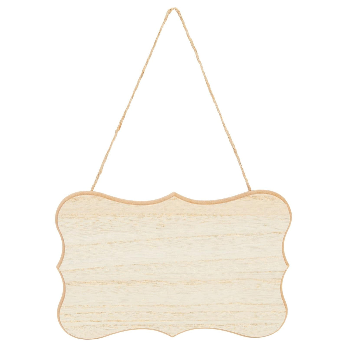 Juvale Blank Wooden Signs - 9 x 6 in, 1/4 in Thick Brown MDF, 6 Pack with Jute Rope - DIY & Home Decor - Wood for Crafts - Things to Paint On & Hanging Plaques