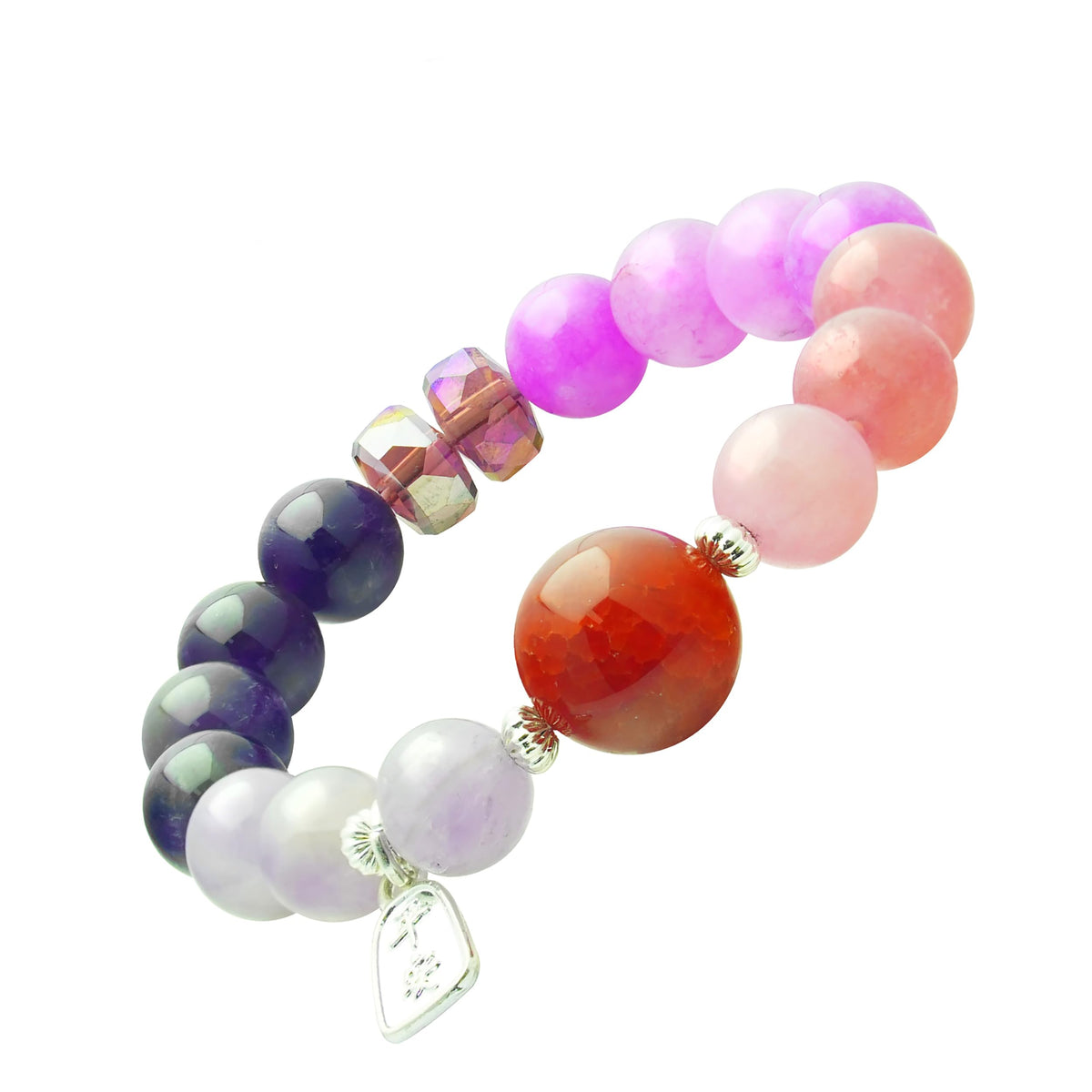 CNYTPE Healing Crystal Bracelet for Women – Amethyst Feng Shui Beaded Bracelet for Anxiety Relief, Spiritual Energy, Zodiac Protection, Chinese Style Lucky Gift (Amethyst Style)