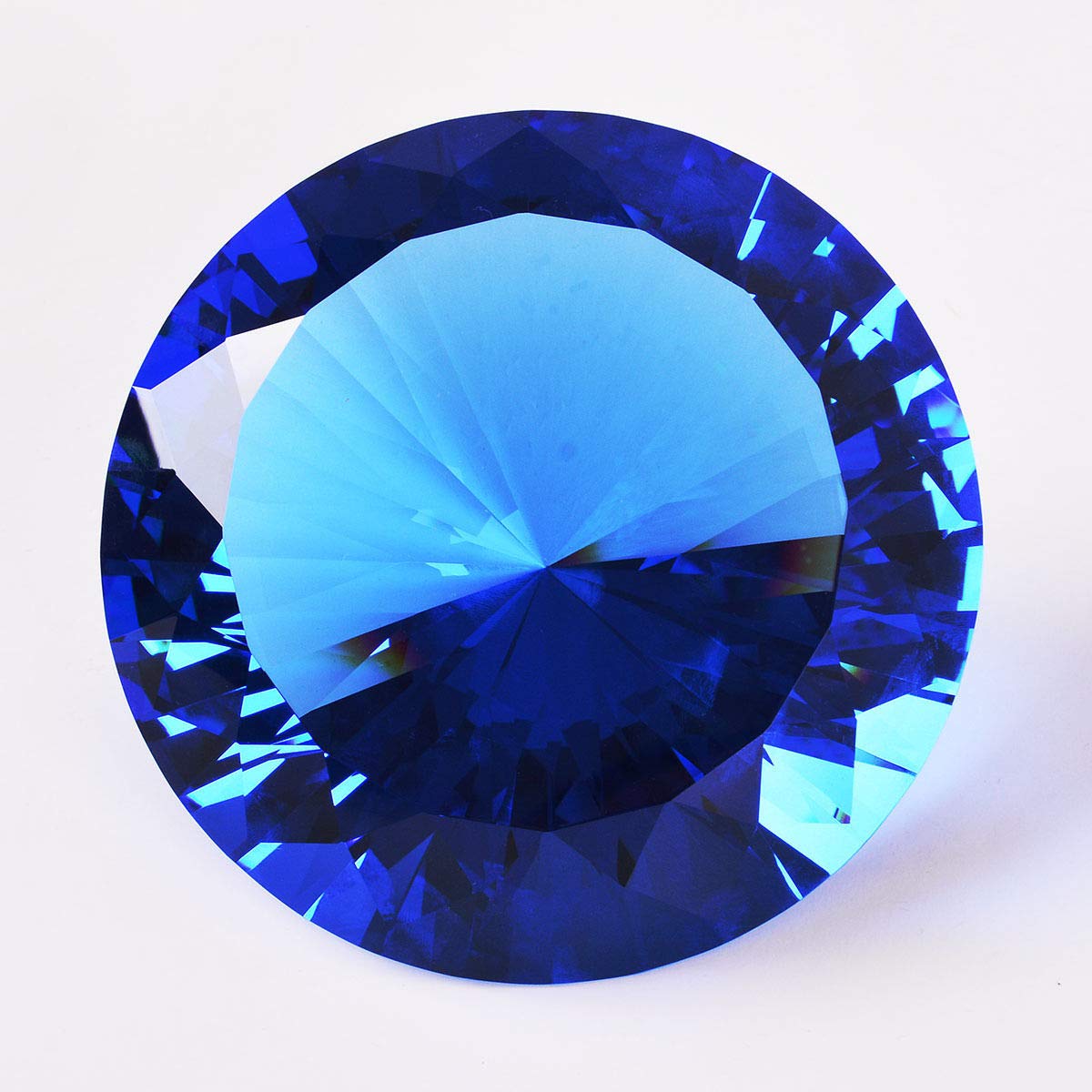 Blue Crystal Glass Diamond Shaped Decoration 60mm Jewel Paperweight,Gift Decoration Idea For Christmas, Thanksgiving And Birthday (Please identify our brand Yarr Store)
