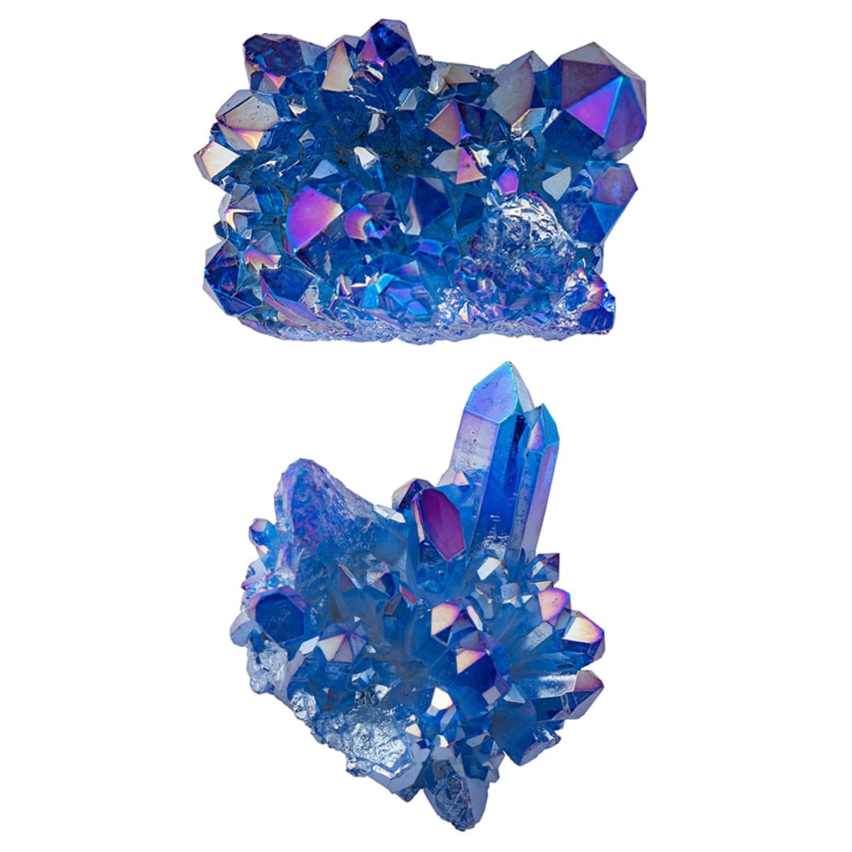 IMIKEYA 2pcs Sapphire Cluster Blue Crystal Stones Geode Specimen Drusy Geode Aquarium Crystal Stone Crystal Sculpture Spiritual Blue Healing Tumbled Gem Clusters Amethyst Cluster Mineral