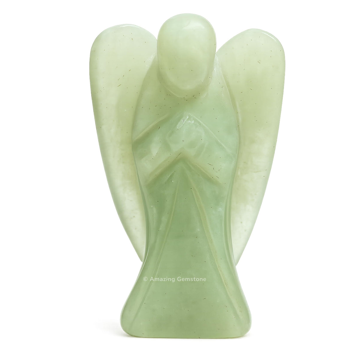 Amazing Gemstone Green Aventurine Angel - Green Aventurine Crystal Angel and Pocket Guardian Angel Crystal Figurines (1.5 inches)