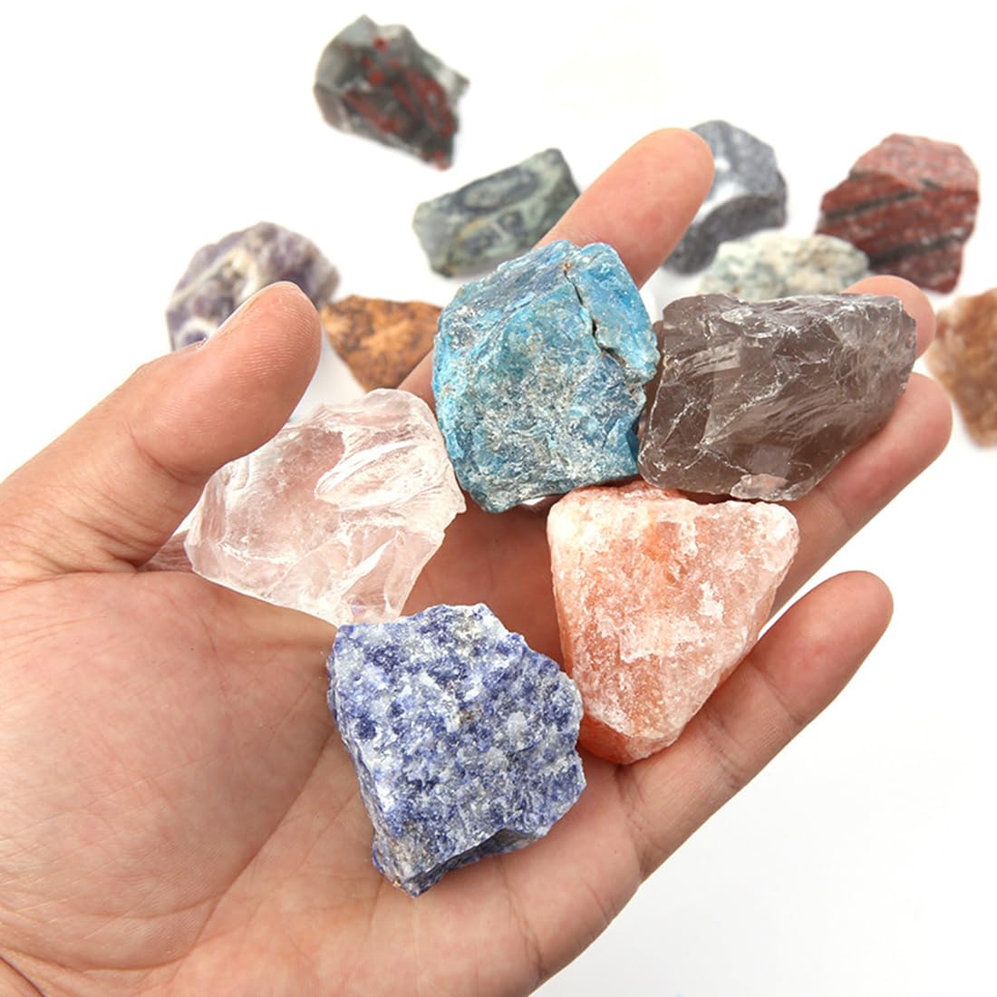 Erliway 1.25-2" Yellow Fluorite Raw Crystals, Natural Rough Yellow Fluorite Stone, Healing Raw Stones for Fountain Rock, Home Decor Meditation Energy Balancing Wire Wrapping Wicca & Reiki
