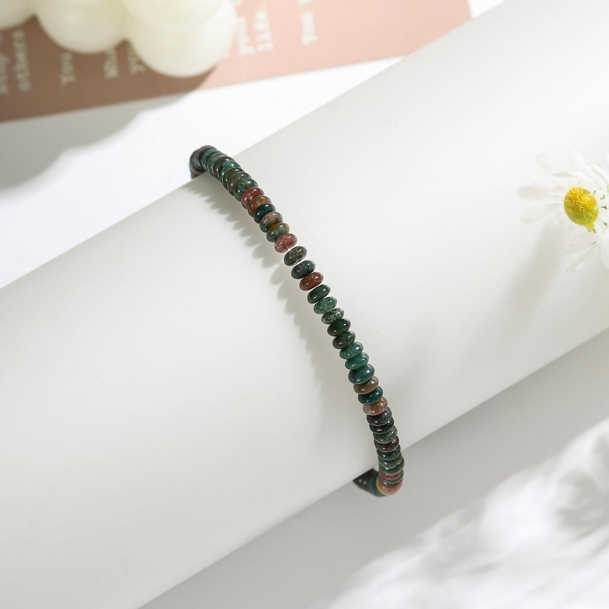 Jinxiuge Stone Beaded Anklets for Women Handmade Beach Boho Beads Ankle Bracelet Jewelry for Birthday Party Gift for Her