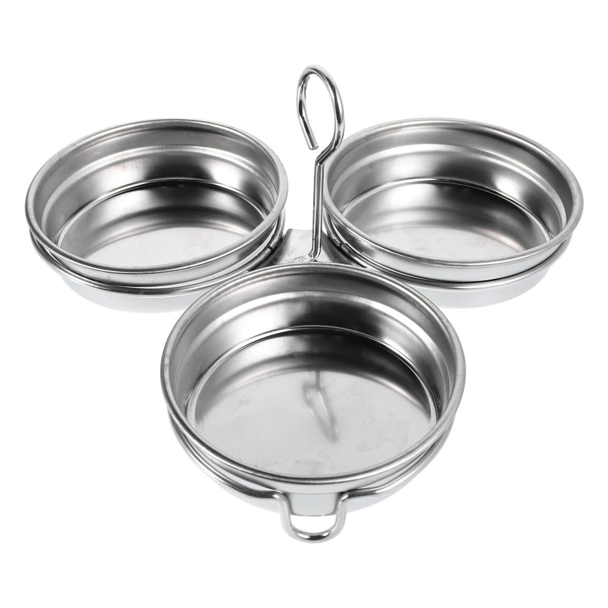 ULTECHNOVO Egg Poacher Cup 1-Cup Stainless Steel – Nonstick Coating Removable Rack – for Stovetop Steaming Poaching Boiling for Individual Eggs