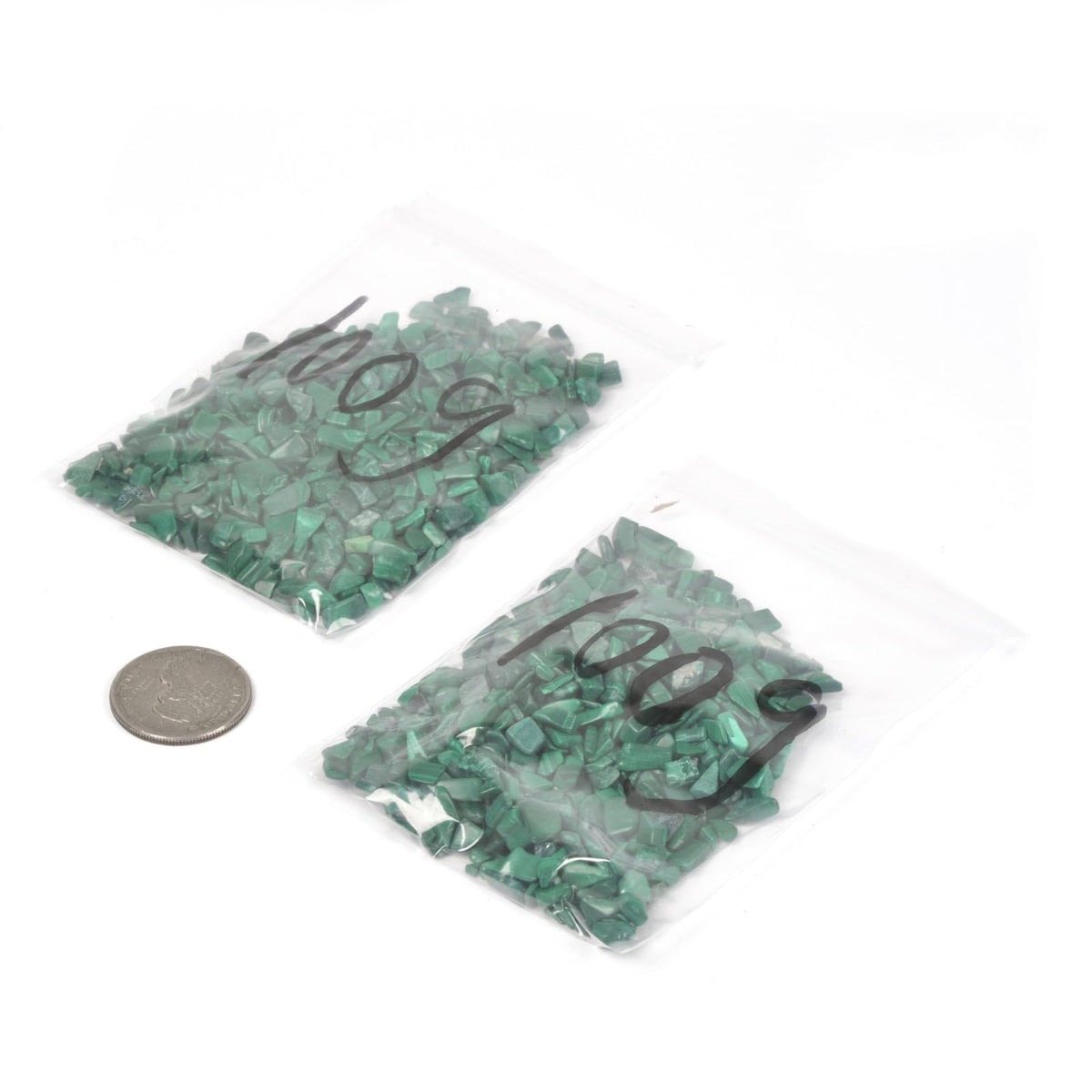 Natural Malachite Polished Chips Crushed Tumbled Stone Crystal Healing Embellishments 100 grams