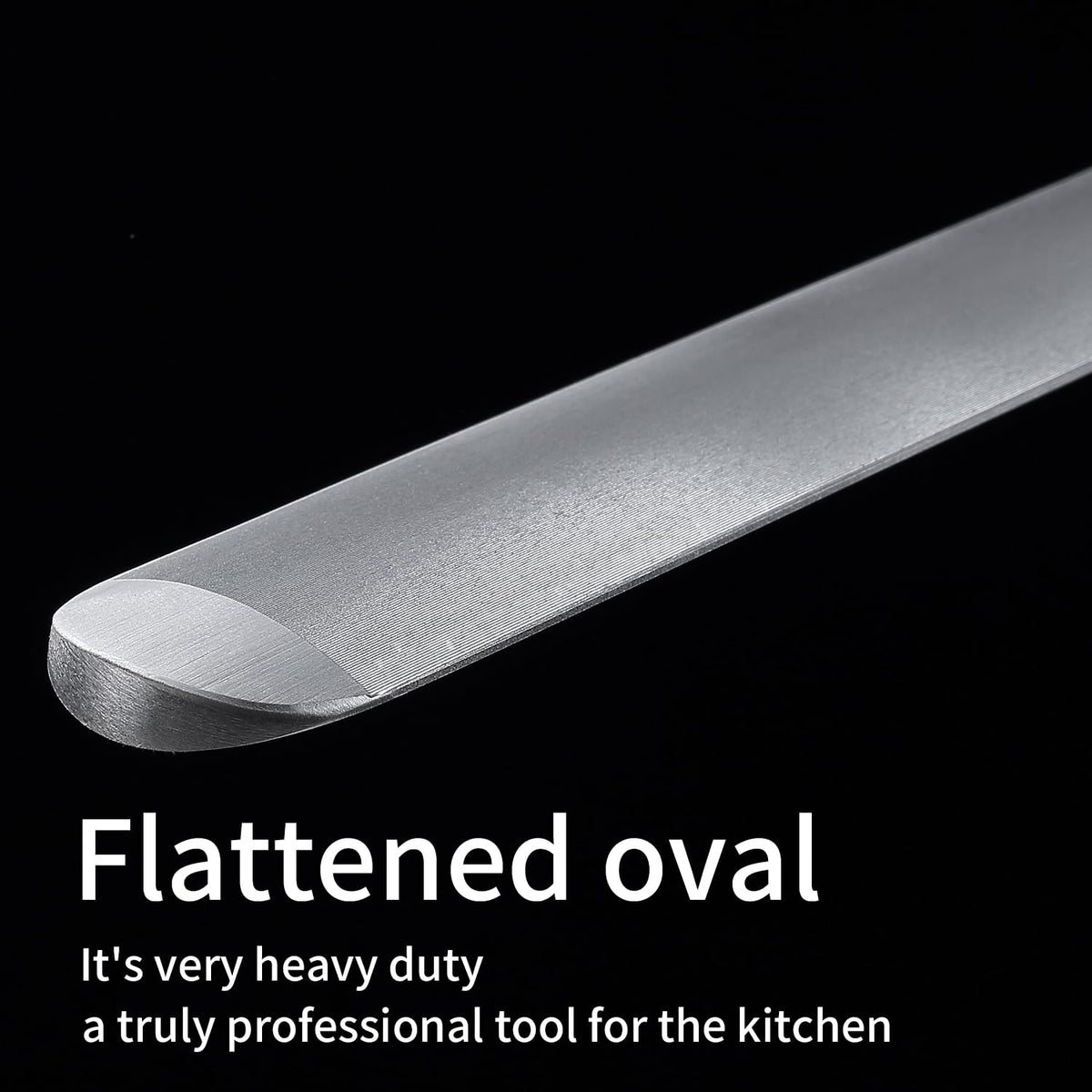 KINTIF Honing Steel 12 inch Flat Honing Rod Heavy-Duty Sharpening Steel, Fine Cut, High hardness, Ideal For Butcher Knives and Chef Knives, Knife Sharpeners