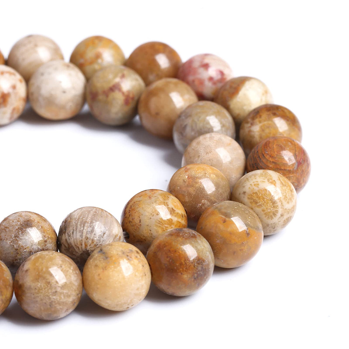 160PCS 4MM Natural Stone Coral Jade Chrysanthemum Beads for Jewelry Making DIY Bracelet