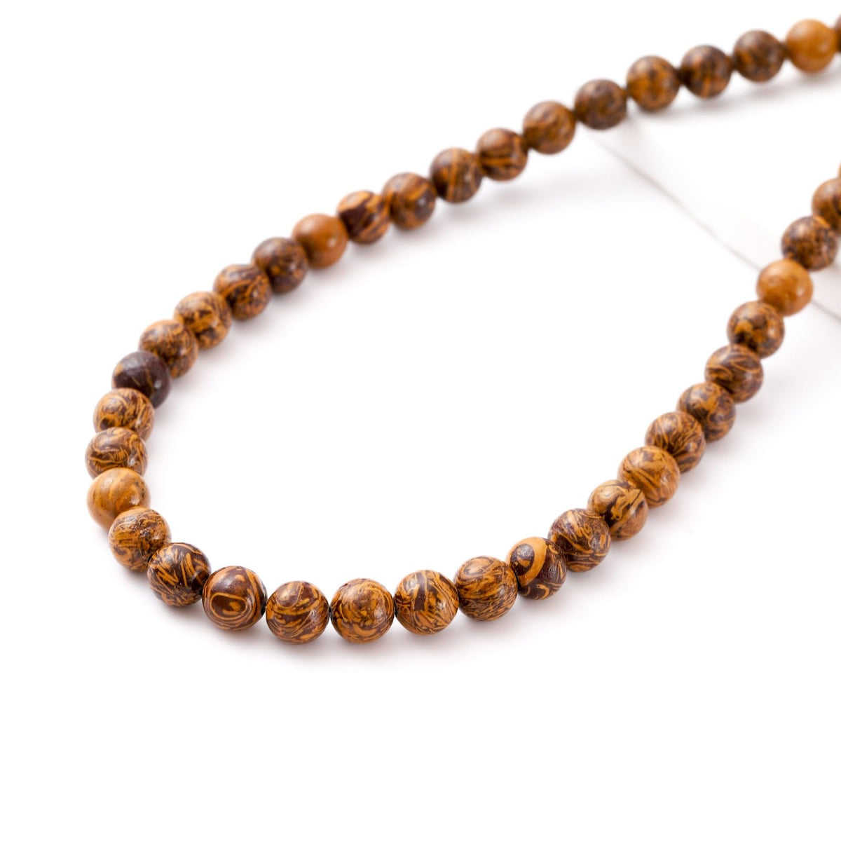 8mm 45pcs DIY Natural Golden Pietersite Stone Beads Round Healing Crystal Gemstone Loose Beads for Jewelry Making Handmade Bracelet Necklace