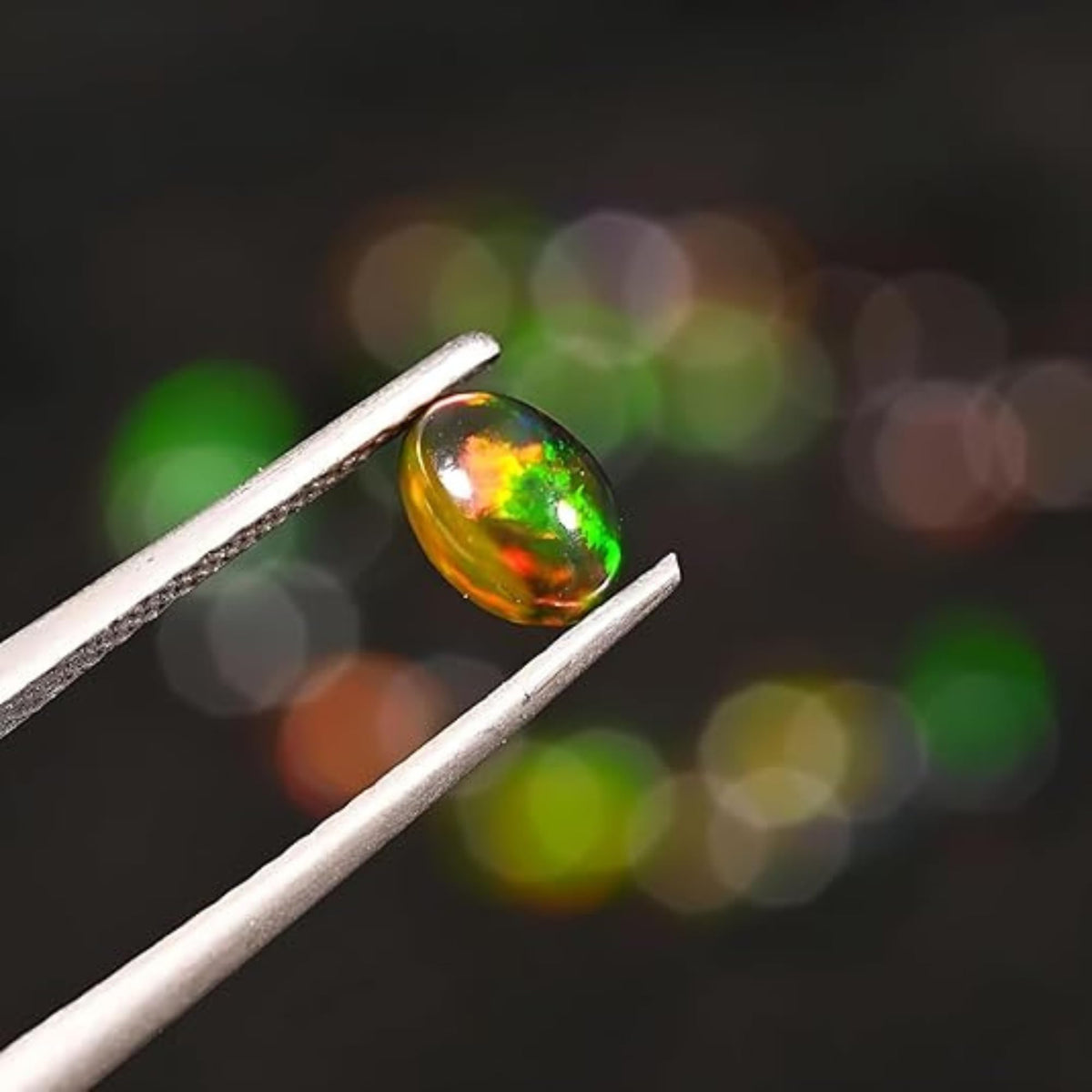 Natural AAAA+ Quality Ethiopian Opal Cabochon Lot, Oval Shape, Multi Fire Opal for Jewelry Making (5pcs black opal - 4x6mm)