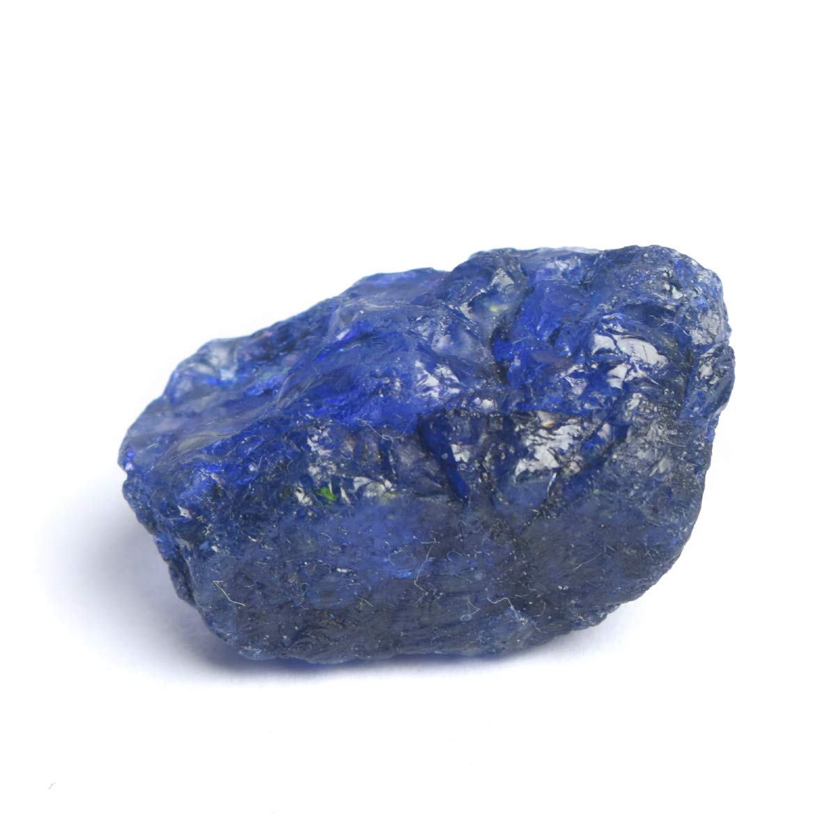 GEMHUB AAA++ Natural Certified Blue Sapphire 34.00 Carat Raw Healing Crystal for Charms Genuine Real Sapphire Gemstone for Jewelry