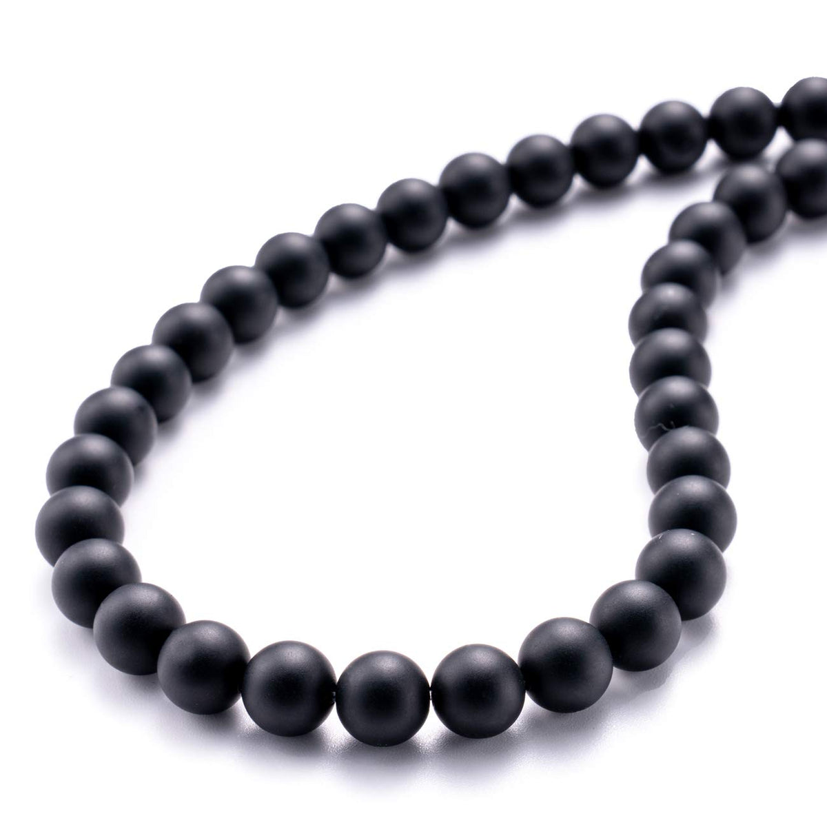 BEADIA Matte Black Onyx Natural Stone Round Loose Semi Gemstone Beads for Jewelry Making 6MM 61PCS