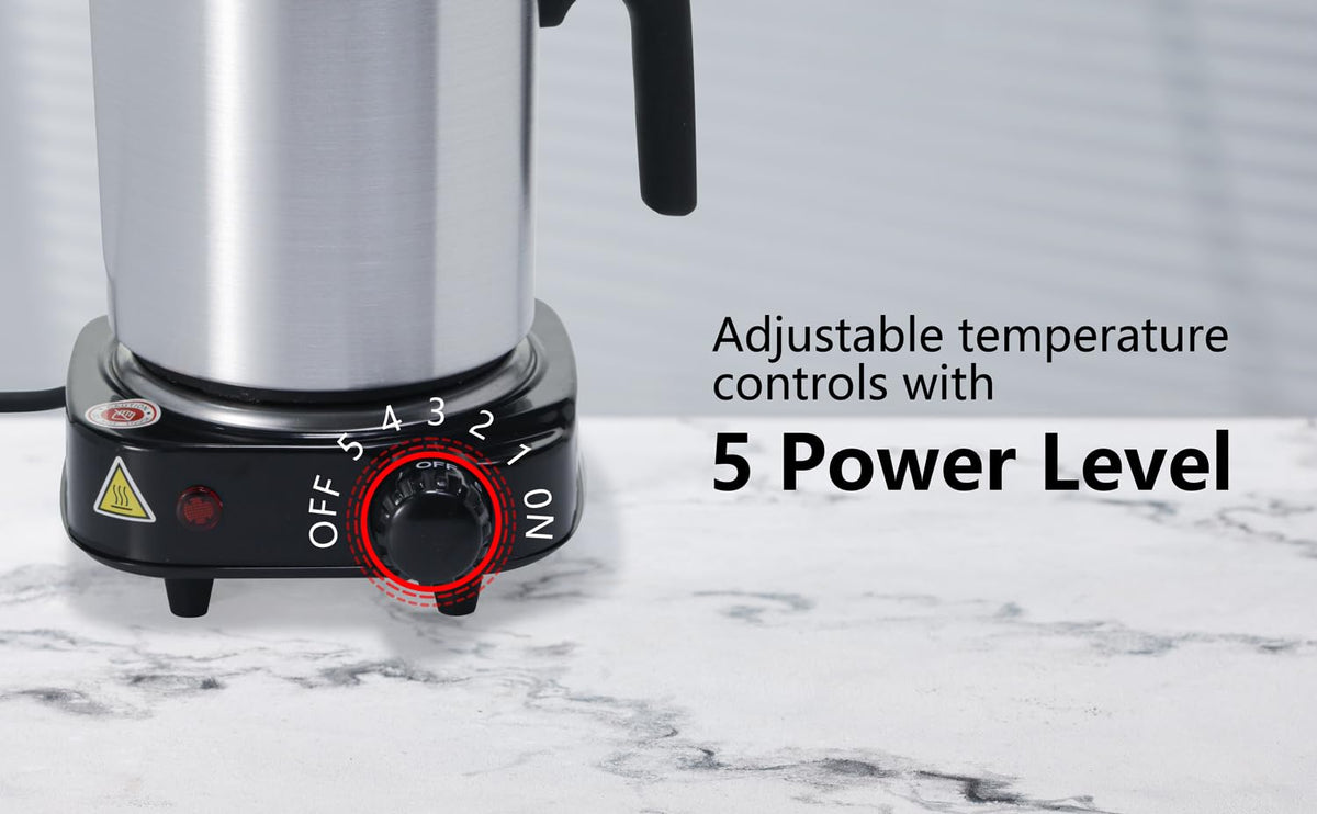Aroparc Candle Making Kit with Wax Melter, 40 oz Double Boiler Wax Melting Pot, Thermometer, Wick Centering Device, Hot Plate and Supplies for Beginners