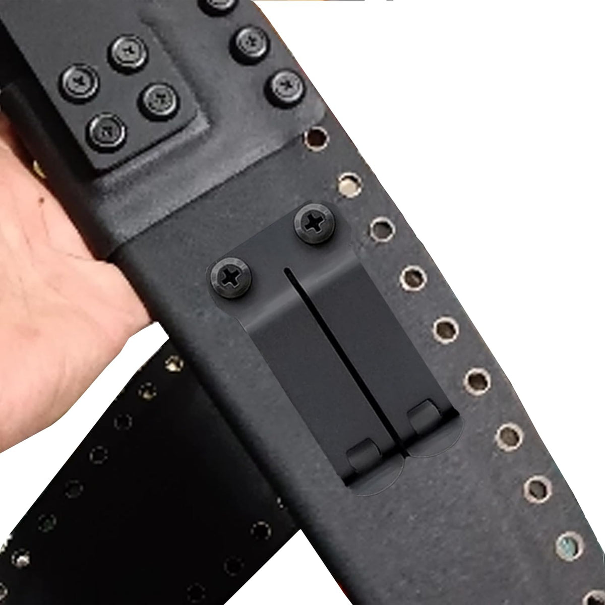 Metal Belt Clips for Kydex Knife Sheath, Pocket Belt Clips Kydex IWB/IWB Holster Clip Kit, Belt Knives Holster Clips Mounting Hardware Replacement Outdoor Knife Accessories (1)