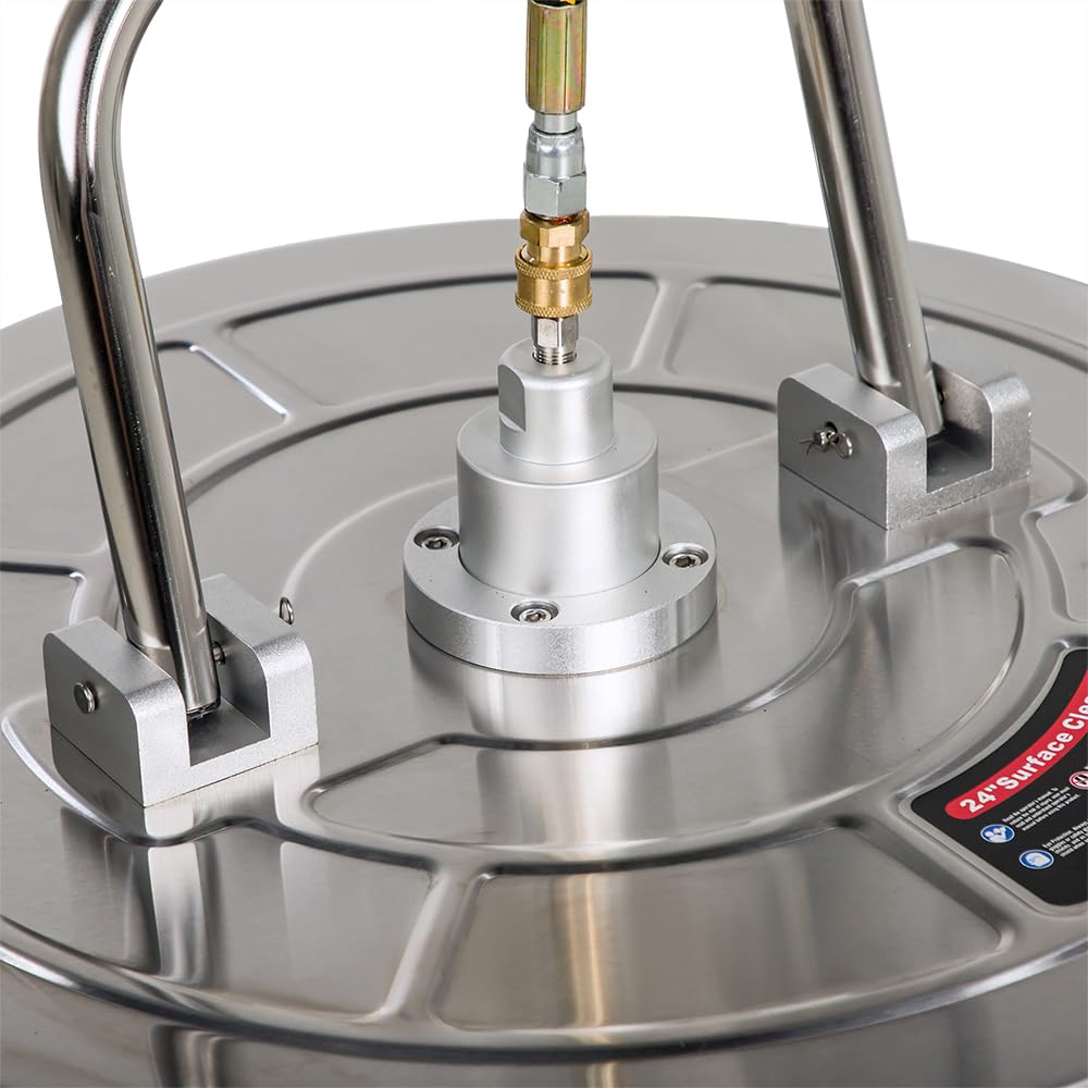 cciyu 24 Inch Stainless Steel Surface Cleaner Pressure Washer Attachments 3/8" Quick Connector