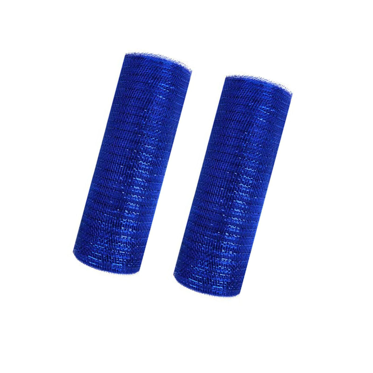 JStnana 2 Rolls Blue Mesh Ribbon for Wreath Crafts,10 Inch x 30FT Metallic Foil Deco Mesh Ribbon Fabric Mesh for Easter Christmas Halloween Thanksgiving Holiday Wreath Decorations