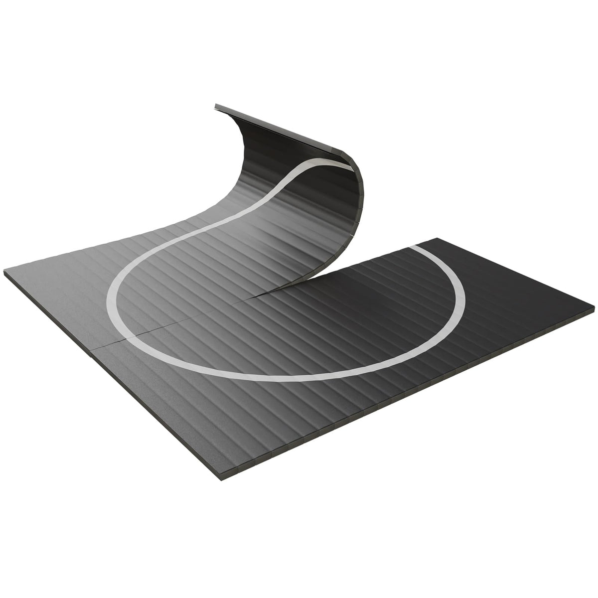 EFFICRAFT 10'x10' Flexi-Roll Wrestling Mat, Martial Arts Thick Mat for Home Gym Exercise, PVC or Inflatable Training Mats with Circles,for Gymnastics, Tatami, Jiu Jitsu BJJ MMA Judo