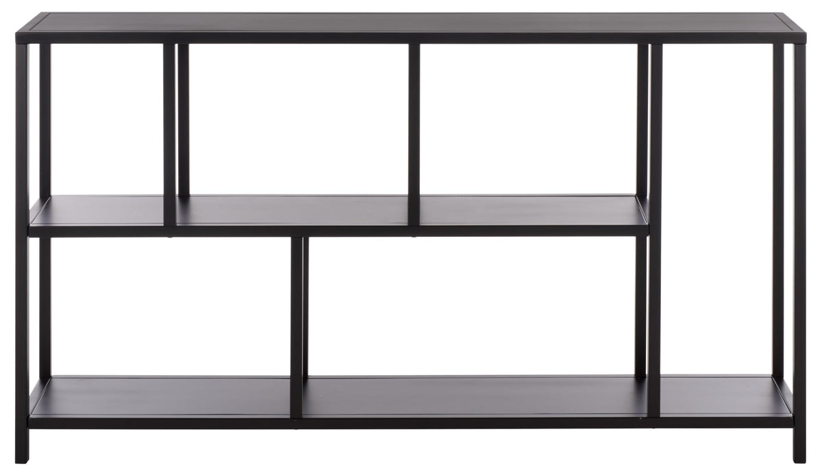 SAFAVIEH Couture Collection - Hodge Black Metal Console Table with 3 Shelves, Modern Minimalist Storage & Display (SFV9559A)