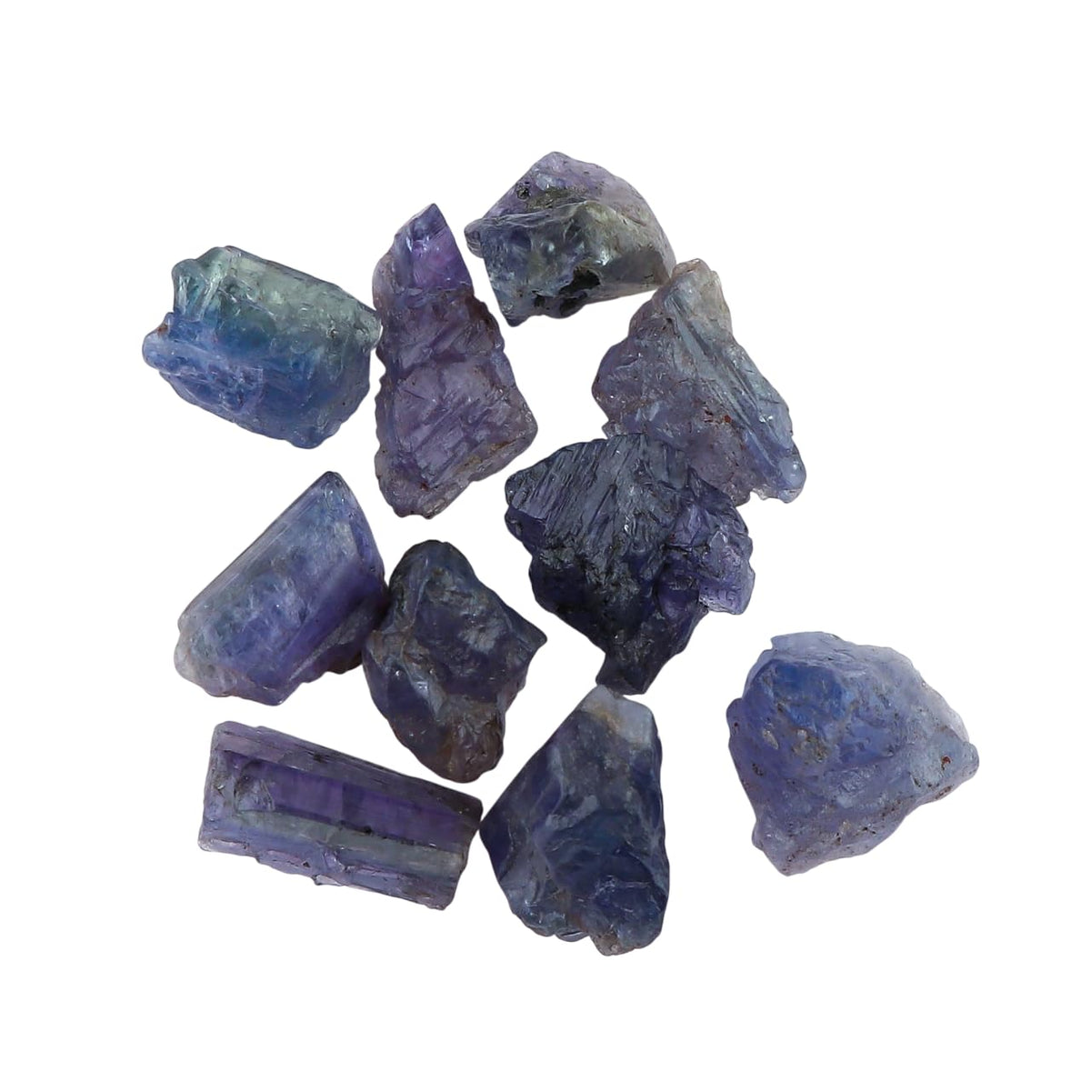 CRYSTALINES (8-10pcs) Genuine Raw Blue Tanzanite Gemstones, Assorted Bulk Rough Stones, Wholesale Loose Supplies, DIY Jewelry Making, Healing Crystals, December Birthstone, Gem Collection