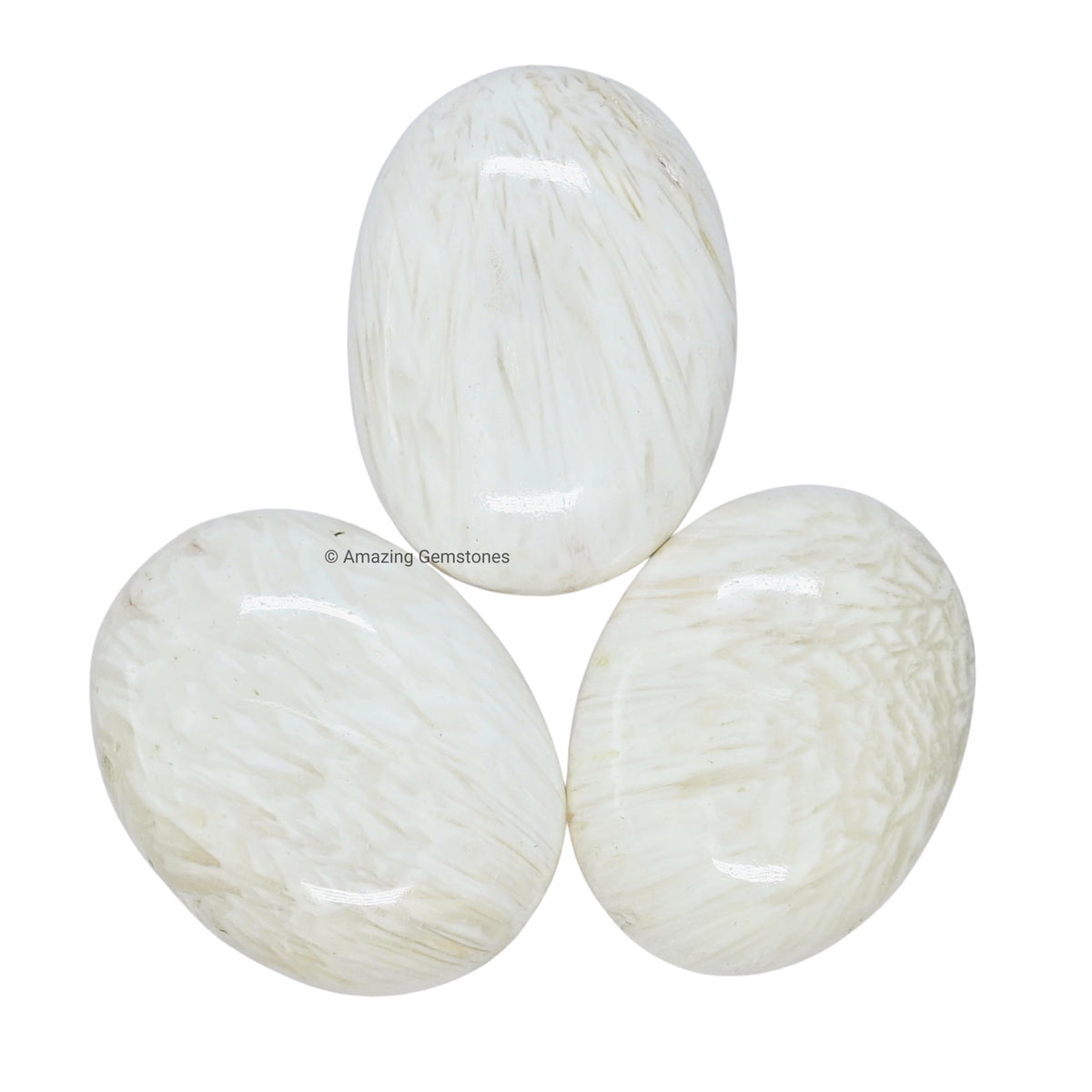 Amazing Gemstone Scolecite Crystals and Healing Stones - Extra Large Palm Stone Crystals Piedra - Crystal for Good Luck, Positive Energy, Meditation - Unique Stocking Stuffers Gifts for Women, Men