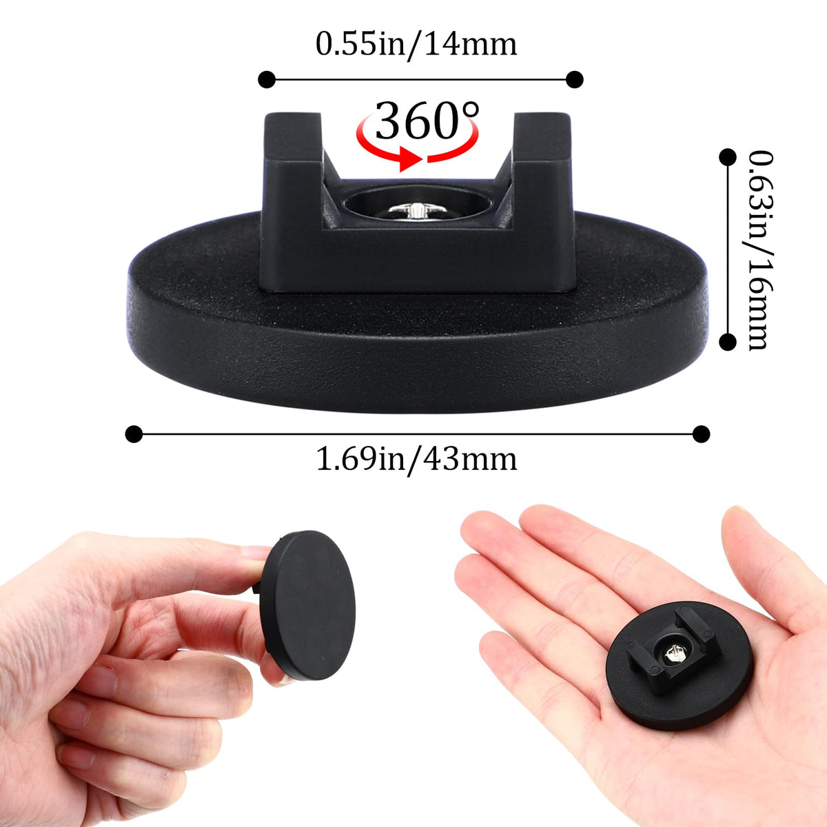 Yookeer Magnetic Zip Tie Mount Base Black Magnetic Cable Clips Wire Holder Multipurpose Cable Ties Management Base Electrical Supplies for Wire