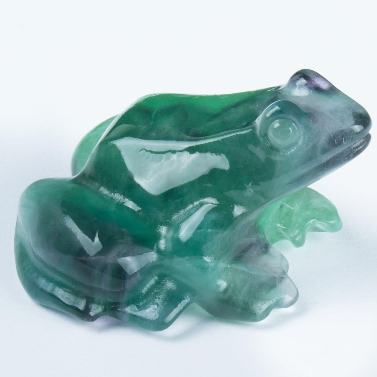 QLRSUXN 2 Inch Fluorite Frog Crystal Figurine,Frog Gifts Healing Crystal Decor，Frog Garden Statue Stone Energy Gemstones, in Bedroom Office Christmas Meditation Gifts Aquarium Decoration