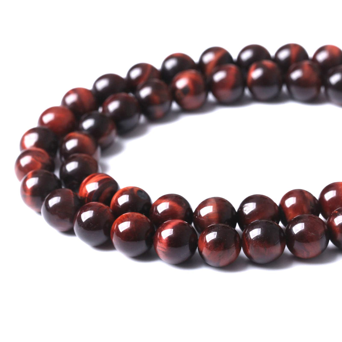 45PCS 8MM AAA Red Tiger Eye Stone Beads Natural Gemstone Bead Crystal Healing Energy Jewelry Making DIY 15 inches…