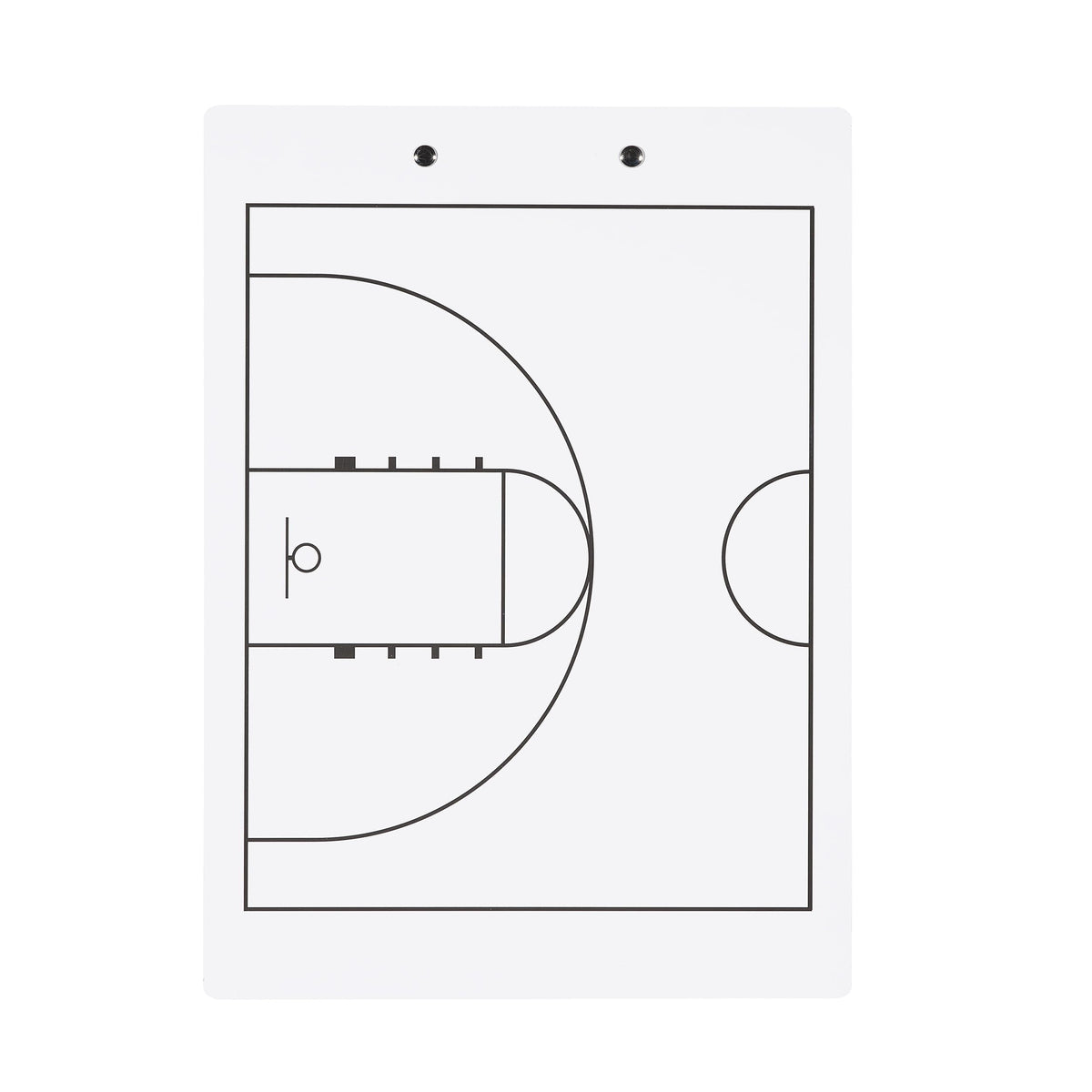 Elite Clipboards Basketball White Dry Erase Coaches Clipboard | Double-Side Basketball Coaching Whiteboard with Marker