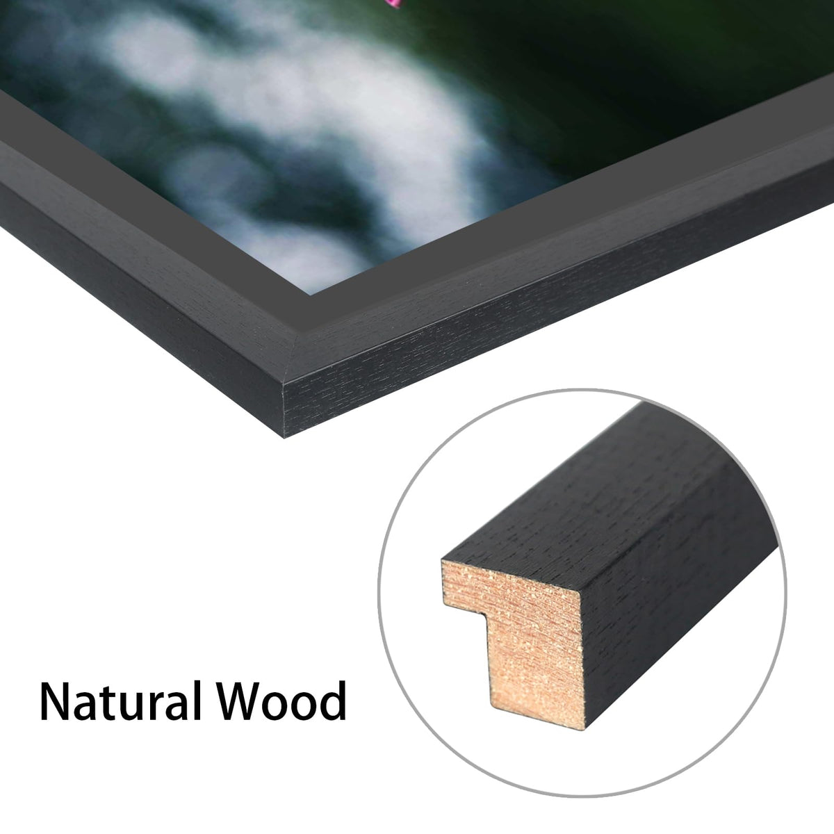 Mxtallup 18 x 18 in Diamond Painting Picture Frames 16x16in Diamond Art Frame , Display Pictures16x16 Inch/ 40x40 cm with Mat or 18x18 Inch/45x45 cm Without Mat, Wall Diamond Embroidery Picture Frame